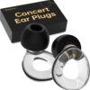 High Fidelity Concert Ear Plugs – 30dB Noise Reduction Reusable Hearing Protection for Musicians, Festivals, and Sleeping – Portable Case Included