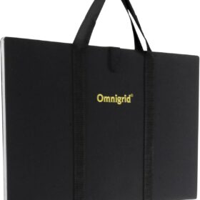 Dritz Omnigrid Portable Fold-Away Cutting and Pressing Station | Dual-Sided 12x18 Mat & Ironing Board for Quilting & Sewing