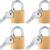 4-Pack Solid Brass Padlocks with Keyed Alike System - Heavy Duty Anti-Theft Security Locks for Gym Lockers, Toolboxes, Gates, and Storage Sheds