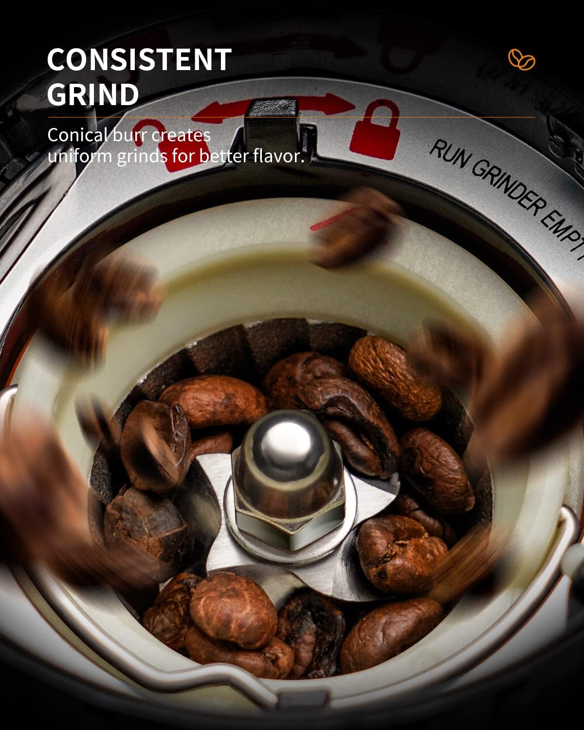 SHARDOR Conical Burr Coffee Grinder - 48 Precision Settings with Anti-Static Technology, Electric Espresso Grinder with Timer & Stainless Steel Burr for Drip & French Press