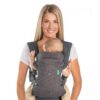 Infantino Flip 4-in-1 Convertible Baby Carrier – Ergonomic, Adjustable Hip Seat for Newborn to Toddler (8-32 lbs), Gray