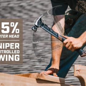 Spec Ops Tools 22 oz Framing Hammer - Milled Face, Shock-Absorbing Grip, Supports Veterans