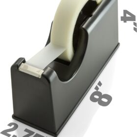 Officemate 2-in-1 Heavy Duty Desktop Tape Dispenser – Black, Compatible with 1 Inch and 3 Inch Cores (Model 96699)