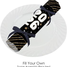 Big Dot of Happiness Hello 2026 New Year Party Favors – DIY No-Snap Cracker Boxes – Set of 12 Table Decorations with Ribbon