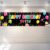 Tatuo Personalized Happy Birthday Banner - Black DIY Custom Name Backdrop with Alphabet Stickers, 72.8 x 17.7 Inch Polyester Fabric Party Decoration for Indoor & Outdoor Events