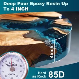 LET'S RESIN Deep Pour Epoxy Resin Kit – 51 Oz Crystal Clear Casting Resin for River Tables & Wood Art – 2-4 Inch Pour, Bubble Free, Low Odor, UV Resistant (2:1 Ratio)