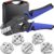 Professional Ratchet Wire Crimping Tool Kit with 6 Interchangeable Dies – Heavy Duty Terminal Crimper for Solar Connectors, Heat Shrink, and Open Barrel Terminals