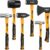 ELEAD 6-Piece Heavy-Duty Hammer Set with Fiberglass Handles &ndash; Includes 32oz Rubber Mallet, 16oz & 32oz Ball Peen, 3LB Sledge, Cross Peen, and 600g Wood Splitting Axe for Automotive, Metalwork, and Woodworking