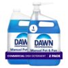 Dawn Professional Manual Pot and Pan Dish Soap - 2 x 1 Gallon Bulk Liquid Concentrate with Dispenser Pump