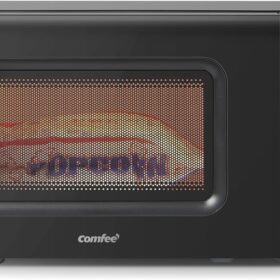 COMFEE' 0.7 Cu. Ft. Countertop Microwave Oven - 700W Compact Digital Microwave with ECO Mode, Child Lock, and 11 Power Levels, Perfect for Dorms, Apartments, and Offices (White)