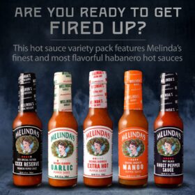 Melinda's Hot Sauce Variety Pack - 5 Bottle Gourmet Gift Set featuring Ghost Pepper, Habanero & Mango Flavors