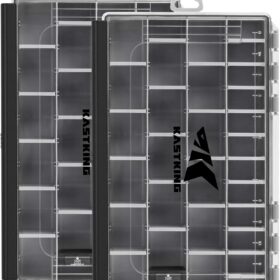 KastKing HyperSeal Waterproof Tackle Box – 3600 & 3700 Series Crankbait Organizer with Adjustable Dividers, Rust-Proof Storage, Clear Lid