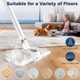 All-in-One Steam Mop with Handheld Steamer, LED Display, and Aromatherapy – Detachable Floor Cleaner for Hardwood, Tile, and Carpet