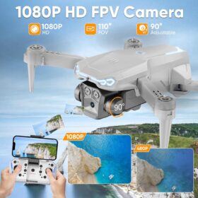 1080P HD Camera Drone for Adults and Kids - Foldable RC Quadcopter with FPV, Altitude Hold, 360° Flips, and 2 Batteries - Beginner Friendly Drone with carrying Case