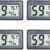 Digital Hygrometer Thermometer (4-Pack) – Mini Indoor Outdoor Humidity & Temperature Gauge with LCD Display for Reptile Tanks, Greenhouses, Guitar Cases, and Fridges