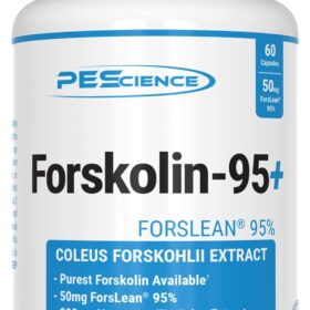 PEScience Forskolin-95+ | 95% Pure ForsLean Coleus Forskohlii Extract | 60 Veggie Capsules | Premium Weight Loss Support