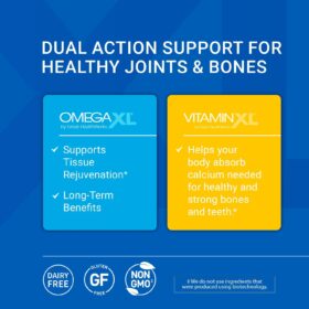 OmegaXL Joint Support & VitaminXL D3 Bundle - Green Lipped Mussel Oil for Mobility & 5000 IU Vitamin D3 for Immune Health - 90 Softgels Total