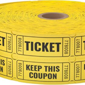 Methdic 2000-Count Golden Double Roll Raffle Tickets – 4 Color Vibrant Options for Events, Fundraisers, Classroom Rewards & Prizes