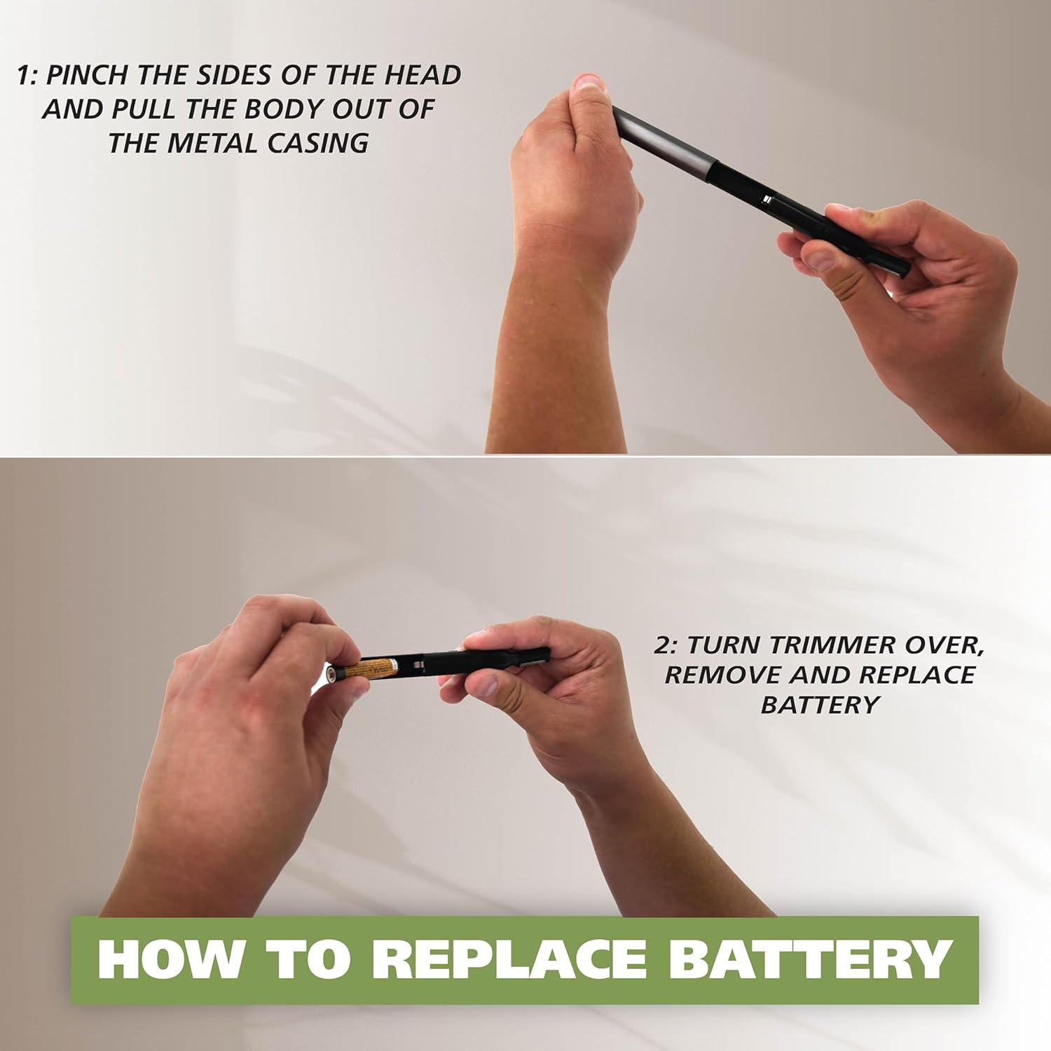 Wahl Micro Groomsman 2-in-1 Battery Operated Personal Trimmer - Precision Nose, Ear & Eyebrow Trimmer with Detail Head (Model 05640-600)