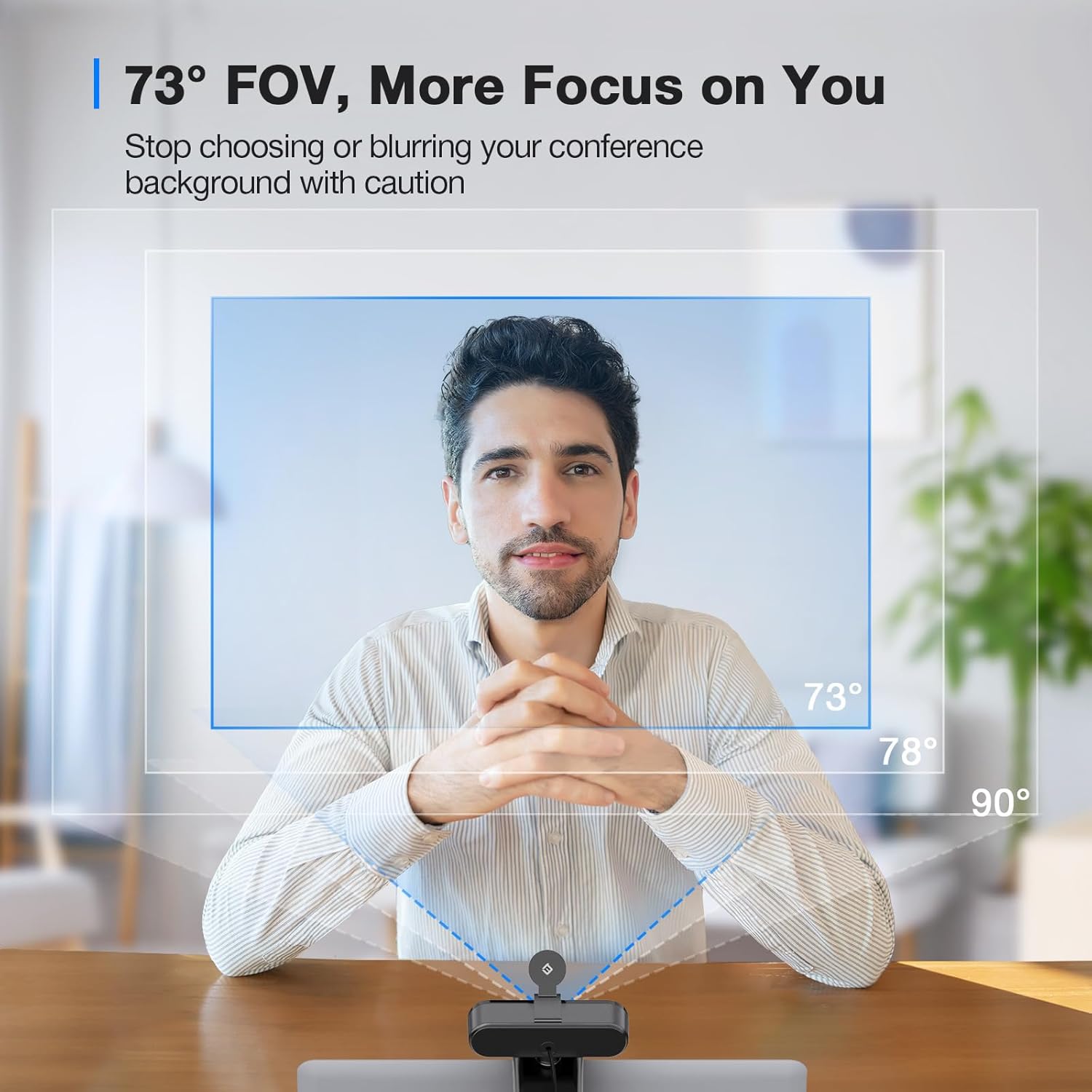 EMEET C960 4K Webcam for PC – Ultra HD USB Web Camera with PDAF Auto Focus, Noise-Reducing Microphones, Privacy Cover, & Adjustable Mount for Remote Work, Streaming, and Online Meetings