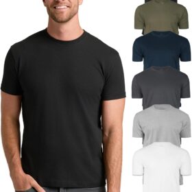 True Classic Men's Premium Crew Neck T-Shirts – Soft Cotton Blend Short Sleeve Tees
