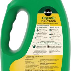 Miracle-Gro Performance Organics All-Purpose Plant Food – 94% Plant-Based Liquid Fertilizer for Indoor & Outdoor Gardens, OMRI Listed, 32 oz