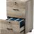VINGLI Rustic Wood Mobile File Cabinet with Lock - 2-Drawer Rolling Vertical Filing Cabinet for Home Office, Letter Size Printer Stand with Wheels (Rustic Gray)