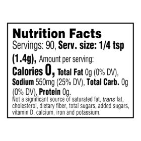 Amazon Kitchen Premium Sea Salt with Adjustable Grinder, 4.5 Ounce