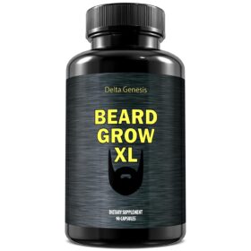 Beard Grow XL - Vegan Hair Growth Supplement for a Thicker, Fuller Beard & Hormone-Free Support