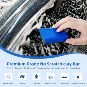 IPELY 4-Pack 100g Auto Detailing Clay Bar Kit - Professional Grade Surface Cleaner for Paint, Glass, and Wheels