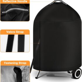 iCOVER Premium Grill Cover for Weber 22 Inch Kettle - Heavy Duty Waterproof & UV Resistant BBQ Protector