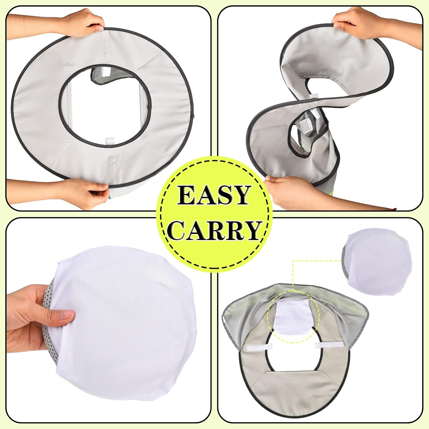 SATINIOR High Visibility Hard Hat Sun Shade & Neck Gaiter Set – Reflective Safety Helmet Accessories for Cooling Neck Protection (Dusty Grey)