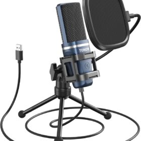 TONOR TC-777 USB Condenser Microphone Kit with Pop Filter & Tripod Stand – Plug & Play PC Mic for Podcasting, Streaming, Gaming, and Vocal Recording