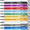 PASISIBICK 12-Pack Motivational Ballpoint Pens – Inspirational Gift Set with Assorted Metal Ink Pens for Office, School & Teacher Appreciation
