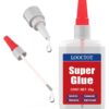 Premium 2-in-1 Super Glue with Precision Brush & Nozzle Applicator – 20g Industrial Strength Cyanoacrylate Adhesive for Wood, Metal, Plastic & DIY Crafts