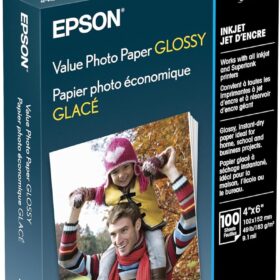 Epson S400034 Premium Glossy Photo Paper (4" x 6", 100 Sheets) – High-Res Inkjet Prints for Home & Business