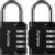 Puroma 2 Pack 4 Digit Combination Lock, Heavy Duty Waterproof Padlock for Gym, School & Outdoor Storage, Resettable Code Lock, Black