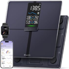 Ovutek Smart Body Composition Scale – Highly Accurate Digital Bathroom Weight Scale with BMI, Muscle Mass & Body Fat Analysis, Large Display, 450lb Capacity, Syncs with Fitness App