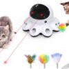 ORSDA 2-in-1 Smart Automatic Cat Toy with Laser & Feather - Motion Activated, USB Rechargeable Electronic Interactive Kitten Entertainer