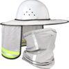SATINIOR High Visibility Hard Hat Sun Shade & Neck Gaiter Set – Reflective Safety Helmet Accessories for Cooling Neck Protection (Dusty Grey)