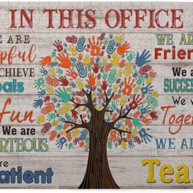 500-Piece Inspirational Office Jigsaw Puzzle - 'We Are A Team' Wooden Puzzle for Adults & Teens - Teamwork Desktop Decor & Brain Game