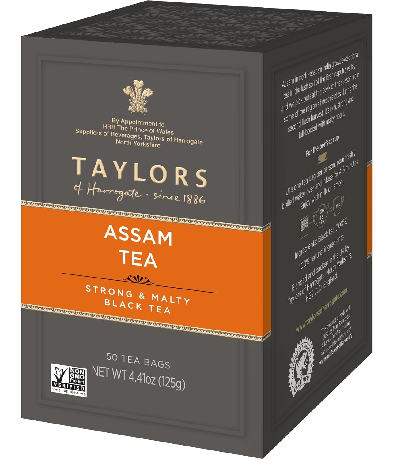 Taylors of Harrogate Assam Tea, 50 Premium Pillow Teabags – Rich, Malty & Full-Bodied Indian Black Tea Blend