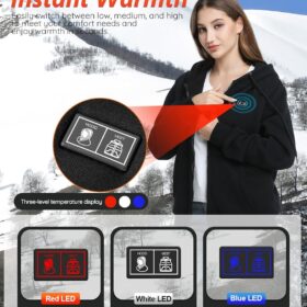 Heated Hoodie with 6 Heating Zones & 12000mAh Battery Pack - Unisex Portable Electric Sweatshirt for Outdoor Sports, Hunting, & Winter Commute