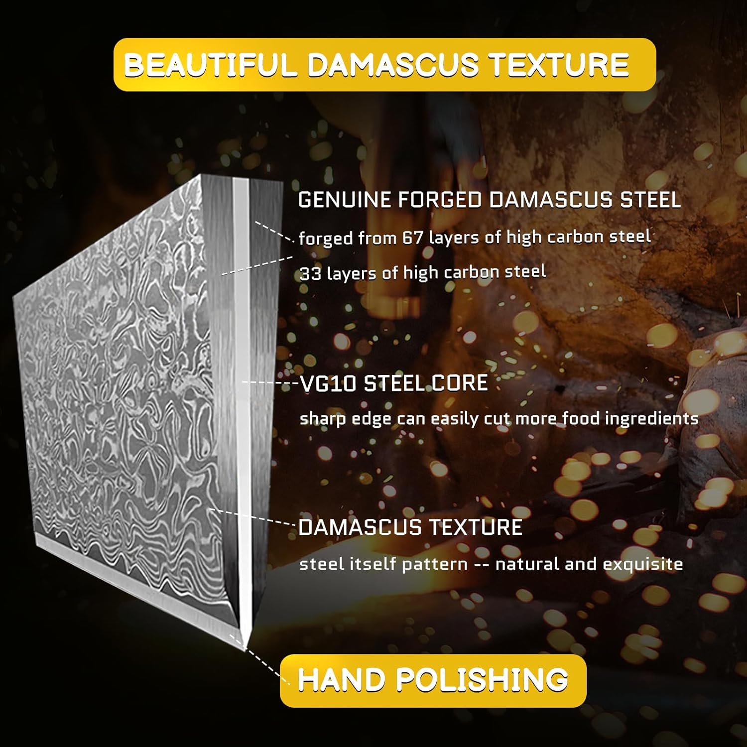 7-Inch Damascus Steel Chef Knife – 67-Layer VG10 Japanese Cleaver with G10 Handle & Gift Box