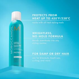 Moroccanoil Perfect Defense Heat Protectant Spray - Thermal Shield for All Hair Types with Argan Oil & Vitamin E - 3.4 oz