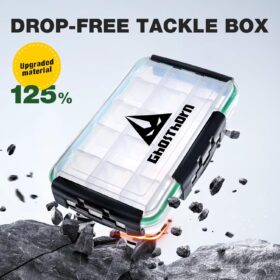Ghosthorn Waterproof Fishing Tackle Box – Heavy-Duty 3600/3700 Size Utility Organizer with Adjustable Dividers