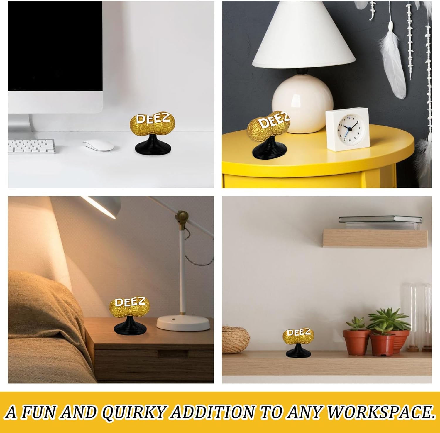 Funny Desk Statue – Hilarious 'Deez' Meme Gift, White Elephant & Gag Gift for Friends, Coworkers, and Office Decor