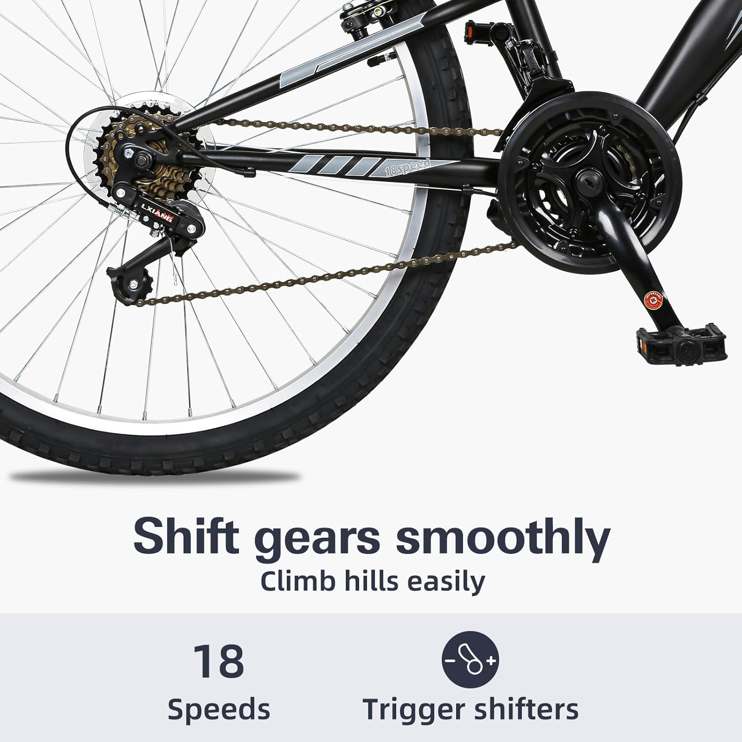 WEIZE 27.5/26 inch Mountain Bike for Adults & Teens - 18-Speed Dual Suspension MTB with High-Carbon Steel Frame and All-Terrain Tires