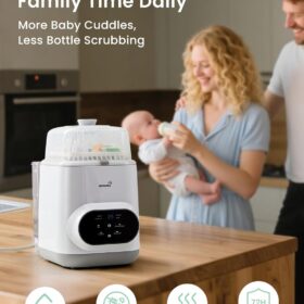 Grownsy EaseClean Pro 4-in-1 Baby Bottle Washer, Sterilizer and Dryer | High-Pressure Dishwasher for Bottles, Pump Parts & Pacifiers with 72H Storage | Includes 60 Detergent Tablets