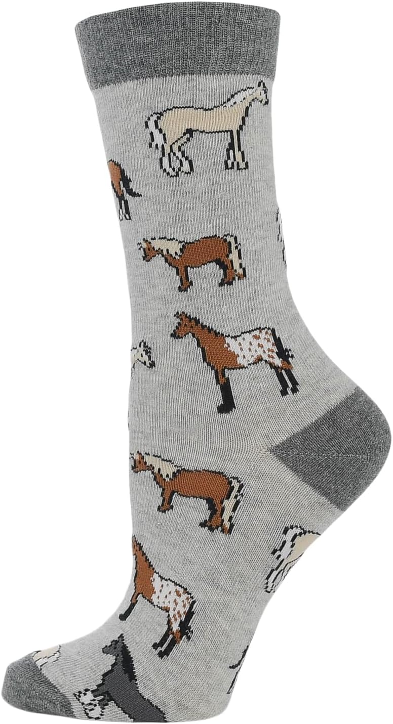 WHD Horse Crew Socks - Premium Cotton Blend for Men & Women | Novelty Equestrian & Western Riding Gift
